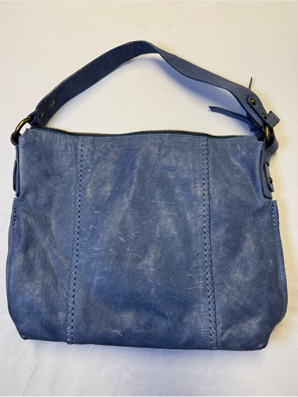 Nino BOSSI Blue Leather Shoulder Bag